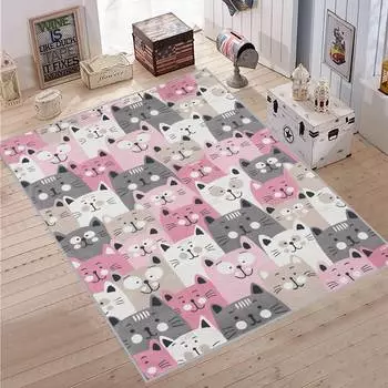 Mosimoso Home MJ064 Детский ковер с нескользящей подошвой в горошек и цифровой печатью