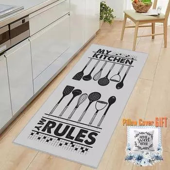 Mosimoso Home MK004 Кухонный ковер с принтом на подошве в горошек