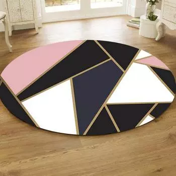 Mosimoso Home R048 Круглый ковер с точечной подошвой и цифровой печатью