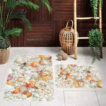 Mosimoso Home RB006 Коврик для ванной с принтом, 2 шт.