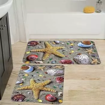 Mosimoso Home RB008 Коврик для ванной с принтом, 2 шт.