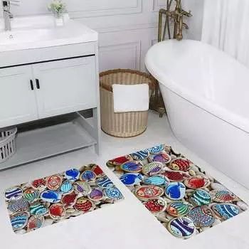 Mosimoso Home RB028 Коврик для ванной с принтом, 2 шт.