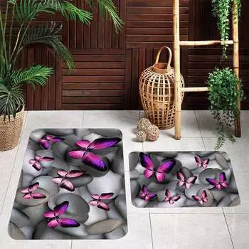 Mosimoso Home RB037 Коврик для ванной с принтом, 2 шт.