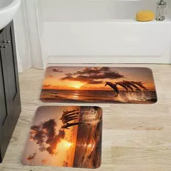 Mosimoso Home RB043 Коврик для ванной с принтом, 2 шт.