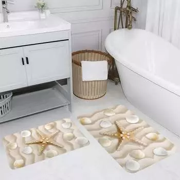 Mosimoso Home RB044 Коврик для ванной с принтом, 2 шт.