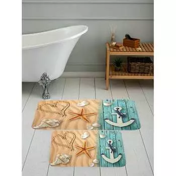 Mosimoso Home RB046 Коврик для ванной с принтом, 2 шт.