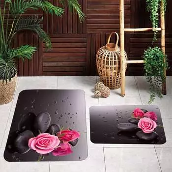 Mosimoso Home RB073 Коврик для ванной с принтом, 2 шт.