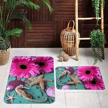 Mosimoso Home RB074 Коврик для ванной с принтом, 2 шт.