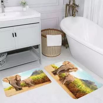 Mosimoso Home RB085 Коврик для ванной с принтом, 2 шт.