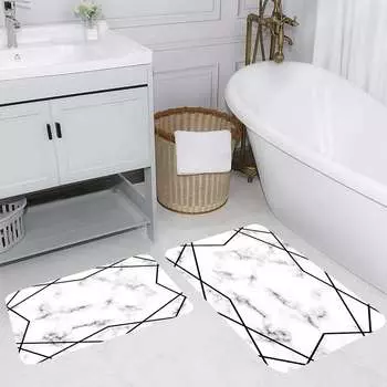 Mosimoso Home RB094 Коврик для ванной с принтом, 2 шт.