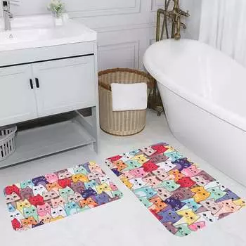 Mosimoso Home RB126 Коврик для ванной с принтом, 2 шт.