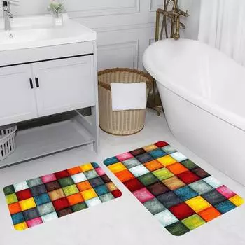 Mosimoso Home RB136 Коврик для ванной с принтом, 2 шт.