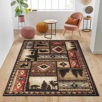 Mosimoso Home RC1170 Ковер с точечной подошвой и цифровой печатью