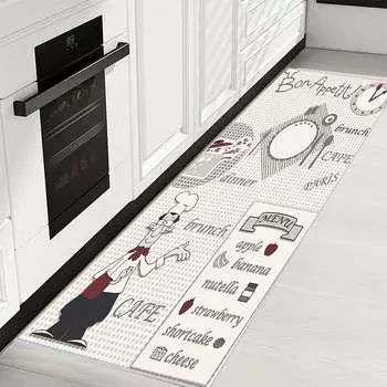 Mosimoso Home RK027 Ковер с принтом на кухонной подошве в горошек