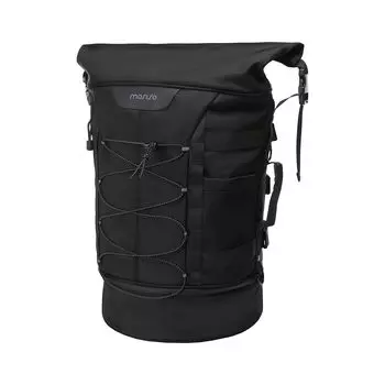 MOSISO Motorcycle Sissy Bar Backrest Bag Travel Luggage Large Capacity Motorcycle Duffel Bag Expandable Motorcycle Gear Tail Bag with Rain Cover