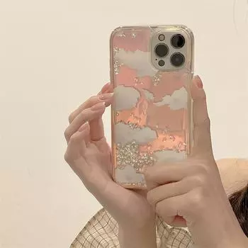 Moskado Laser Clound Bling Quicksand защитный чехол для телефона для Iphone 14 12 11 13 Pro Max 14 Plus X Xr Xs Max мягкий бампер For iPhone 14