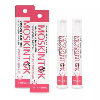 Moskin Talk Aromatherapy Skin Cool Skin Fresh Roll-on Stick, 2 упаковки, 12 мл