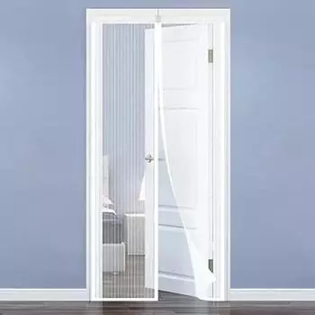 Москитная дверная занавеска Магнитная москитная сетка с крепежной лентой Простая в установке магнитная застежка дверного проема M чёрный