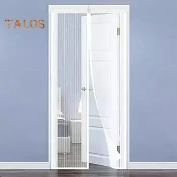 Москитная дверная занавеска, магнитная москитная сетка с крепежной лентой, простая в установке, магнитная застежка, москитная завеса для дверного проема S чёрный