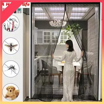 Москитная сетка большого размера, магниты для дверных штор, дверная сетка, сетка от насекомых и москитов с магнитами на дверной сетке, экранные магниты 85 X 210 CM