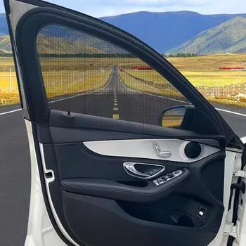 Москитная сетка для автомобиля Автомобильные шторы на окна Прозрачная защита от ультрафиолета Эластичная сетка для автомобильного сиденья Защита от солнца Аксессуары для автомобильных окон