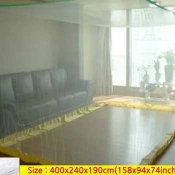 Москитная сетка на 10-11 человек, 400x240x190 см, белая сетка для навеса для спальни Super Extra Large size