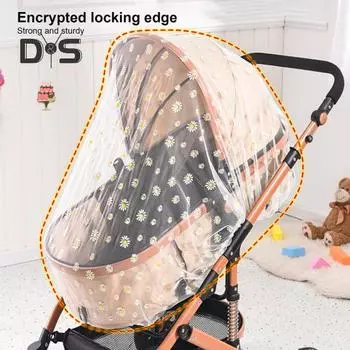 Москитная сетка с полным покрытием, простая установка, универсальная дышащая противомоскитная сетка без запаха, детская кроватка, тележка, москитная сетка, детские товары 2 белый