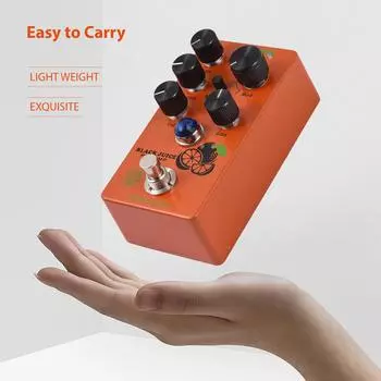 MOSKYAUDIO BLACK JUICE Гитарный предусилитель Overdrive Эффекты Педаль Gain/Mid оранжевый