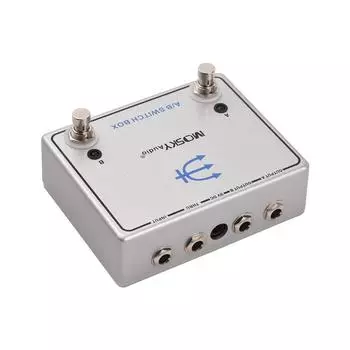 MOSKYAUDIO Двойной ножной переключатель усилителя канала ножной переключатель алюминиевый 6,35 мм вход выход сквозной разъем для серебряный