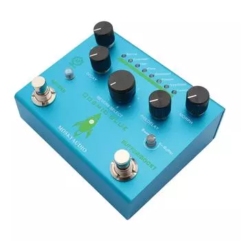 MOSKYAudio педаль эффектов для гитары, цифровая реверберация с буфером/усилителем, педаль реверберации, двойная синий
