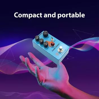 MOSKYAUDIO Педаль хоруса для электрогитары Педаль эффектов для электрогитары Управление скоростью/глубиной/наложением True Bypass синий