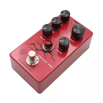 MOSKYAUDIO Педаль искажения гитары Педаль эффектов для электрогитары Vol/Tone/Gain/Pre Control True красный