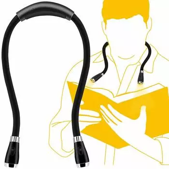 MOSMEE LED Neck Book Walking Neck Work USB перезаряжаемый светильник, светильник, фонарик, светильник, светильник, светильник, (черный)