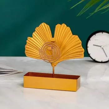 Держатель спирали от комаров Изысканная форма листа Железный чехол для курильницы Creaive