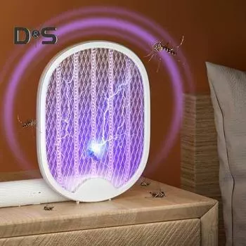 Mosquito Zapper портативная мухобойка складная конструкция высокое напряжение безопасное использование на открытом воздухе в помещении электрическая мухобойка белый