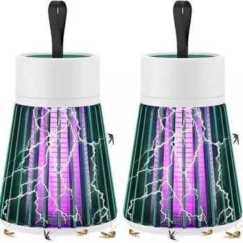 Mosquito Zapper, уличная лампа от комаров, зарядка через USB и низкий уровень шума, портативный беспроводной Zapper для улицы, для помещения, домашнего сада, кемпинга, пикника (2 шт.) 2pcs