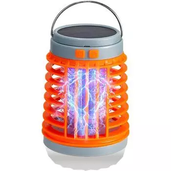 Mosquitoes Zapper 2024, Mosquito Killer, USB-зарядка и солнечная батарея, отлично подходит для использования на открытом воздухе и в помещении (1шт-оранжевый) оранжевый