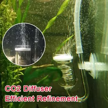 Moss CO2 Atomizer Aquarium CO2 Diffuser Solenoid Regulator Glass Tank Bubble Reactor DIY For Fish Tank Plants