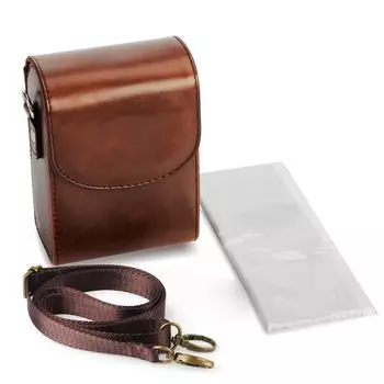 MOSSLIAN Panasonic OLYMPUS Tough Digital Camera Case General Purpose High Quality PU Leather Camera Bag with Shoulder Strap 1 Piece of 11 Inch