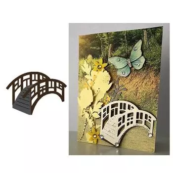 Мостовые металлические режущие штампы, сделай сам, скрапбук, тиснение, бумажные карты, альбом, трафарет для рукоделия серебряный