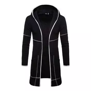 Mother_Care Мужская осенняя толстовка с длинными рукавами, футболка, блузка, куртка, пальто M чёрный