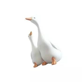 Mother Duck and Ducklings Figurine Sculpture Resin Statue Crafts s 6x10cm