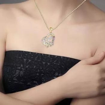 Ожерелье для матери со стразами и изумрудами, роскошная гладкая значимая женская подвеска на День матери