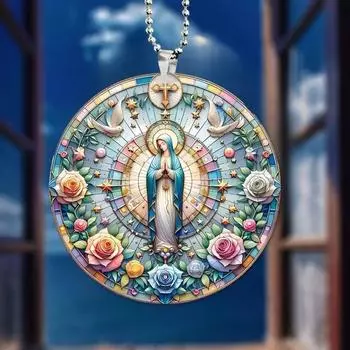 Mothers Acrylic Delightful Day Car Pendant Unique Cartoon Style Decoration Interior 1