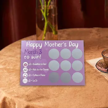 Mothers Day Scratch Off Card Prizes Decor Party Accessories Interactive Gift