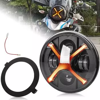 Motikvans 250 светодиодных фар H4 дальнего света ближнего света переключение DRL фары Применение Suzuki Vstrom 250 DL250 Высокая яркость водонепроницаемый DRL V-Strom