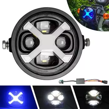 Motikvans Cross Cab 110 with Headlight DRL LED Bike Headlight High Beam Low Beam