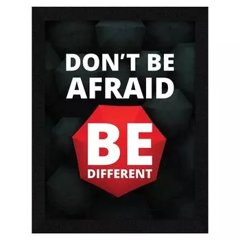 Мотивационная цитата «Будь другим», настенная художественная картина в рамке, многоцветная, мотивирующая, 10 X 13 дюймов, набор из 1 шт. 10 x 13 in разноцветный
