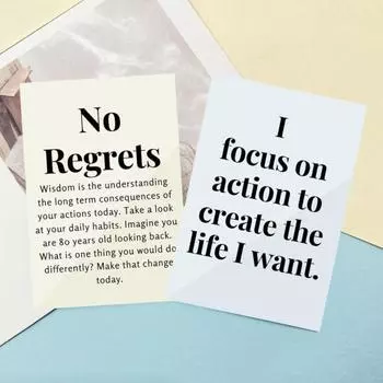 Мотивационные открытки «Разум чемпиона» для мужчин. Ежедневные действия и аффирмации. Вдохновляющие открытки. чёрный