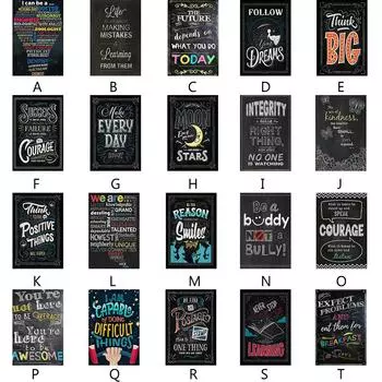 Мотивационные вдохновляющие плакаты с цитатами для учителей в классе и офисе 8x12 дюймов One Size